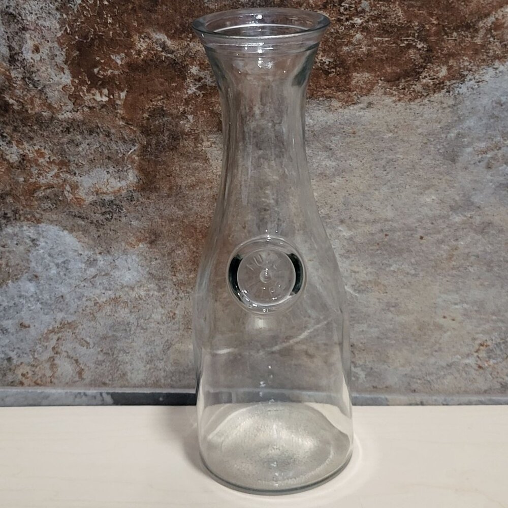 VTG Anchor Hocking 1 Liter Glass Bottle Jar Carafe Decanter Milk Water